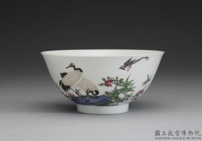 图片[2]-Bowl with bamboo and cranes in falangcai painted enamels, Qing dynasty, Yongzheng reign (1723-1735)-China Archive